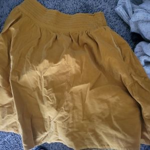 Mustard corduroy skirt